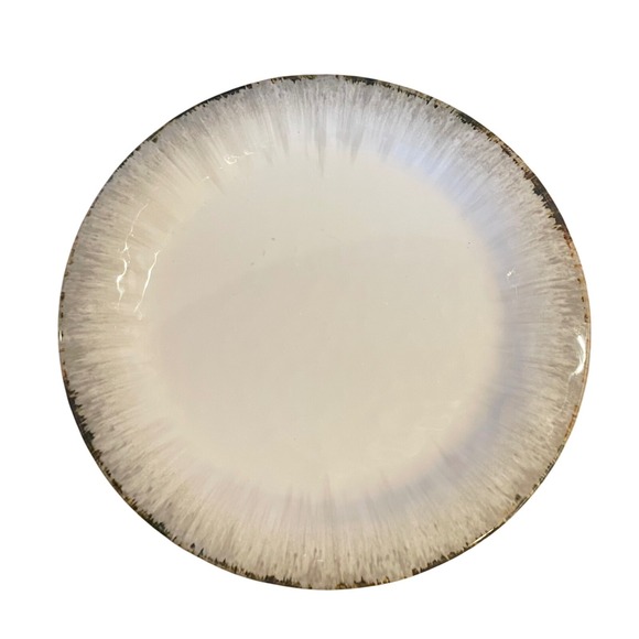 Tommy Bahama Melamine Dinner Plate White Coastal Oyster Decor 12 inch - Picture 1 of 6